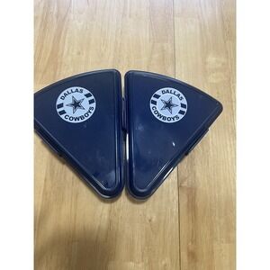 Dallas Cowboys NFL Pizza or Sandwich Wedge Food Storage Container Set of‎ 2 New